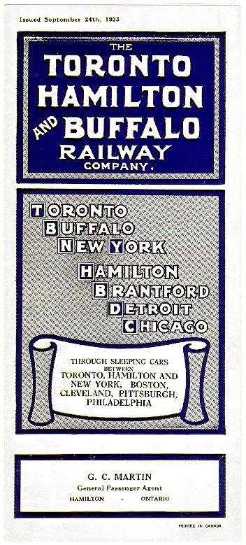 TH&B Railway Timetables